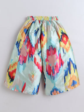 Color Burst Tassel Co-ord Set for Girls