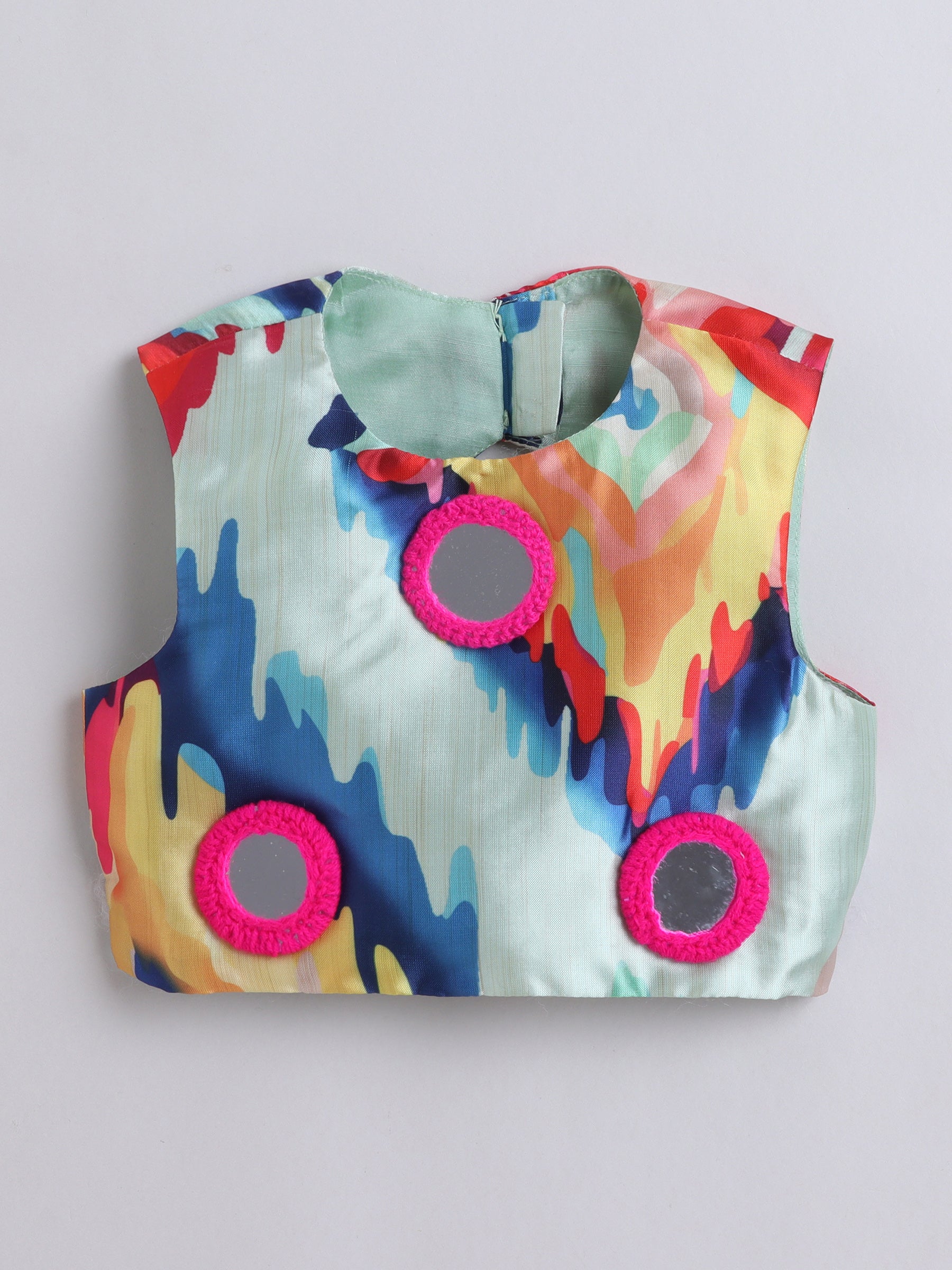 Color Burst Tassel Co-ord Set for Girls