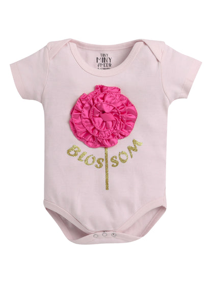 TINY MINY MEE BLOSSOM BODYSUIT , SKIRT & HAIRBAND SET - PINK