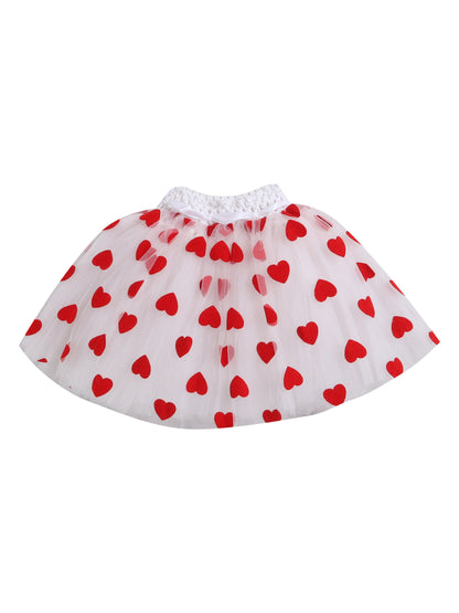 TINY MINY MEE LOVE HEART BODYSUIT , SKIRT AND HAIRBAND-WHITE