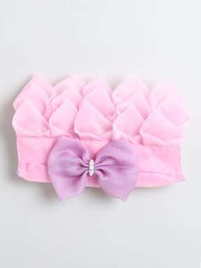 Pink & Lavender Knee-Length Party Gown for Girls