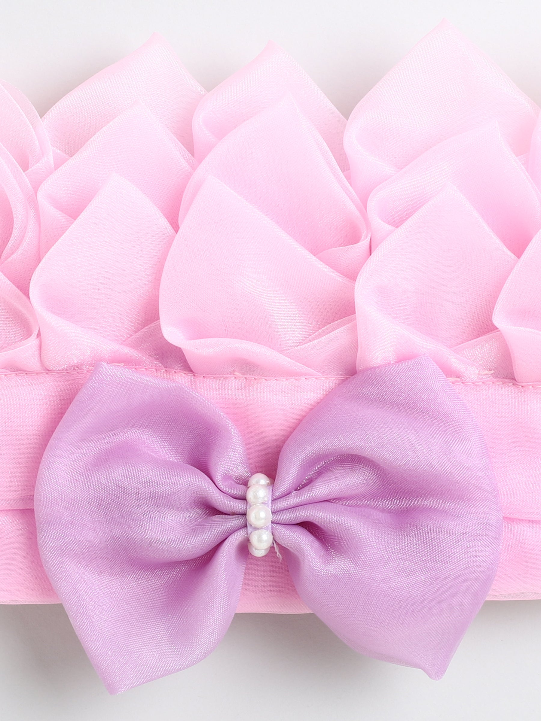 Pink & Lavender Knee-Length Party Gown for Girls