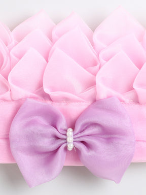 Pink & Lavender Knee-Length Party Gown for Girls