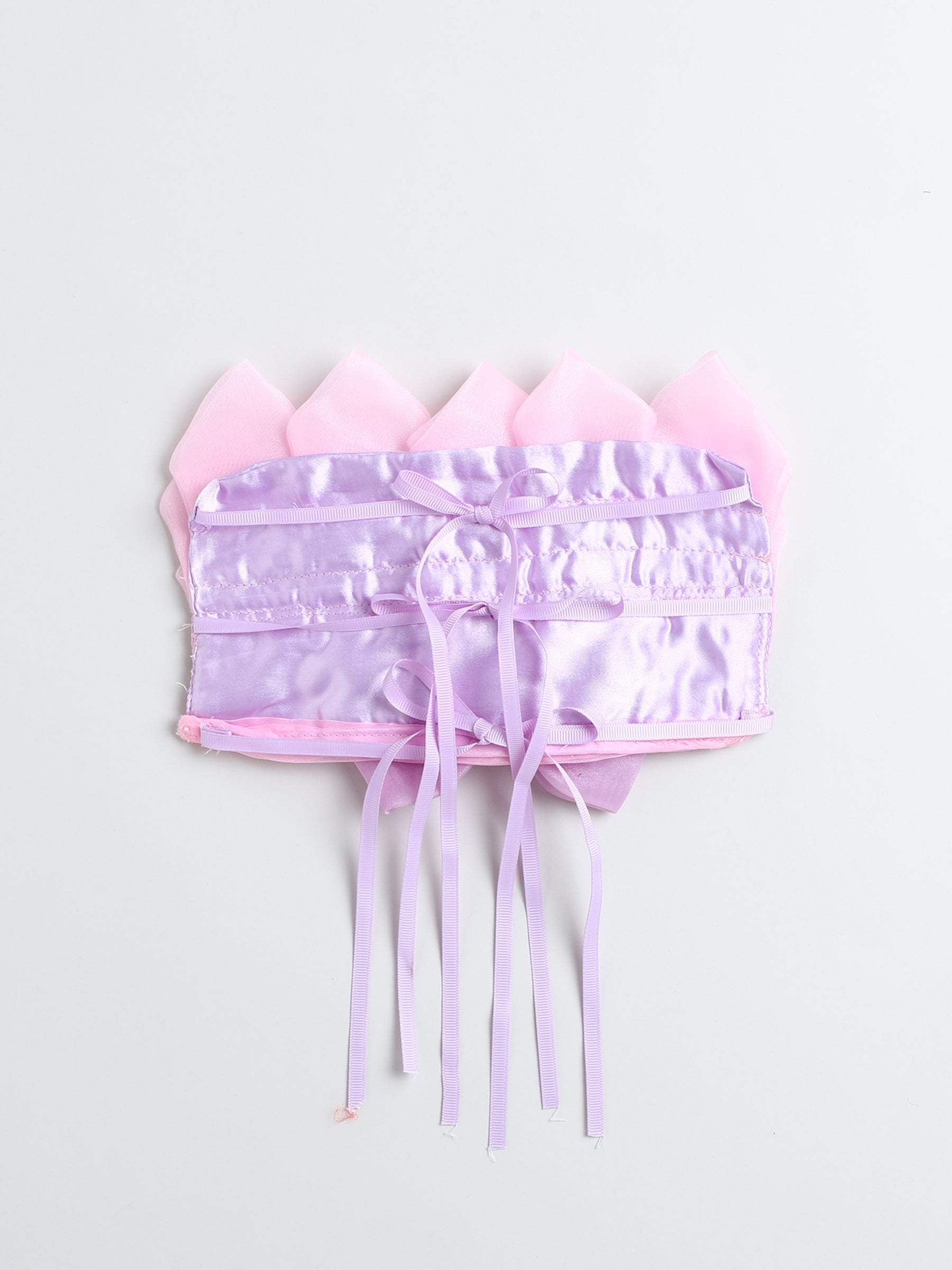 Pink & Lavender Knee-Length Party Gown for Girls