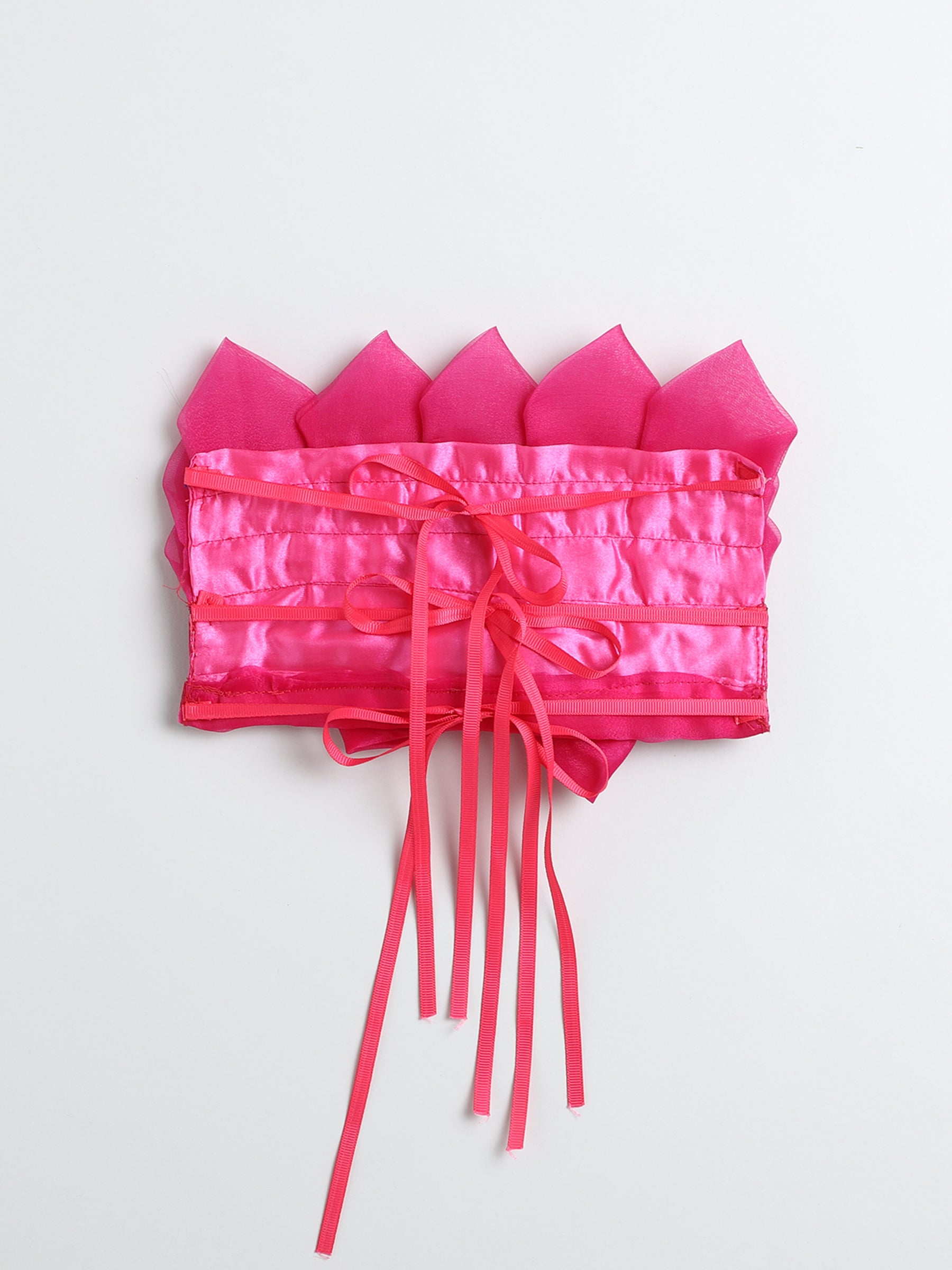 Vibrant Pink & Orange Party Gown for Girls