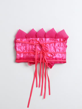 Vibrant Pink & Orange Party Gown for Girls