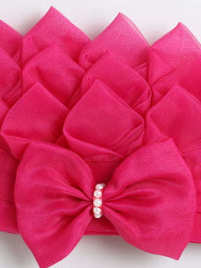 Vibrant Pink & Orange Party Gown for Girls