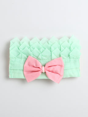 Mint Green & Blush Pink Knee-Length Party Gown for Girls