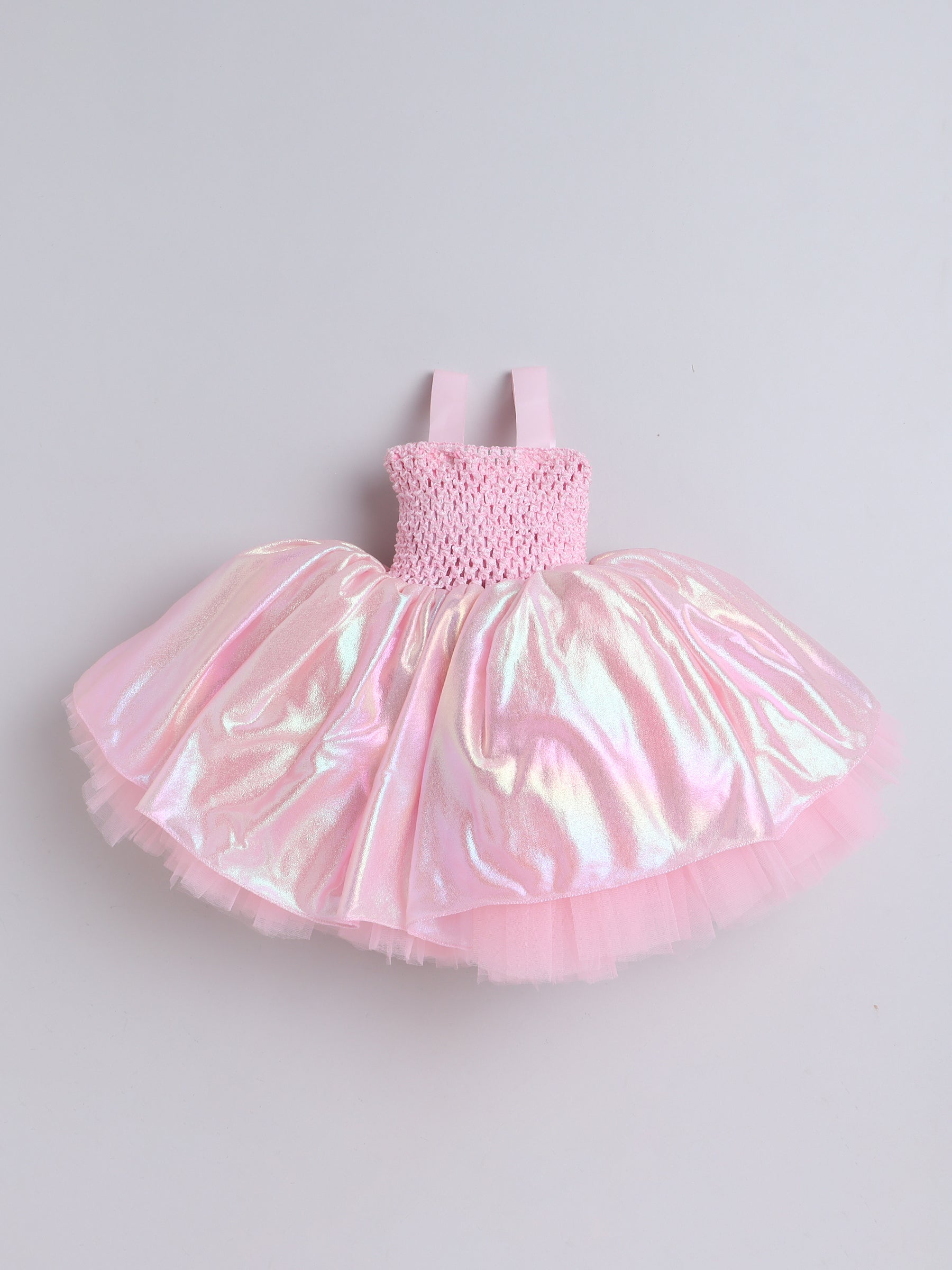 A dreamy glow and a blooming rose — this Knee length dress is pure fairy-tale magic for your little one!