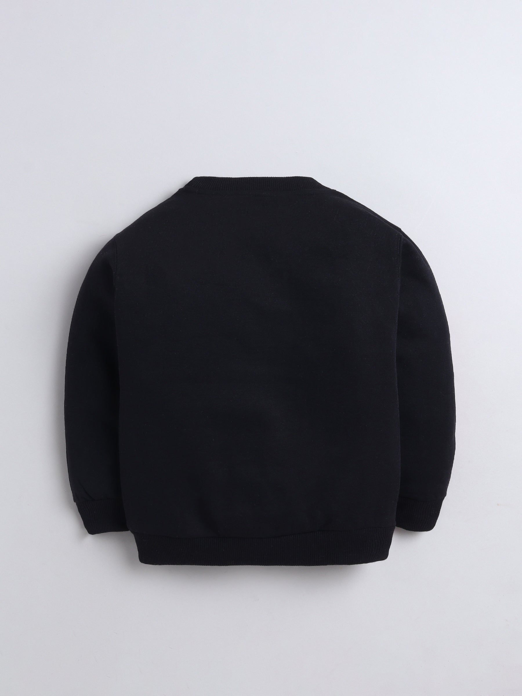 Black Sweatshirt with Red Ruffle Heart Design For Girls
