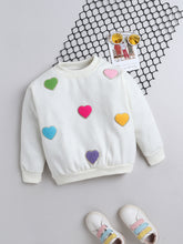 Hearts Patched Cute Sweatshirt for Kids