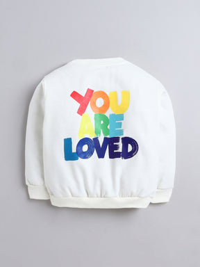 Hearts Patched Cute Sweatshirt for Kids