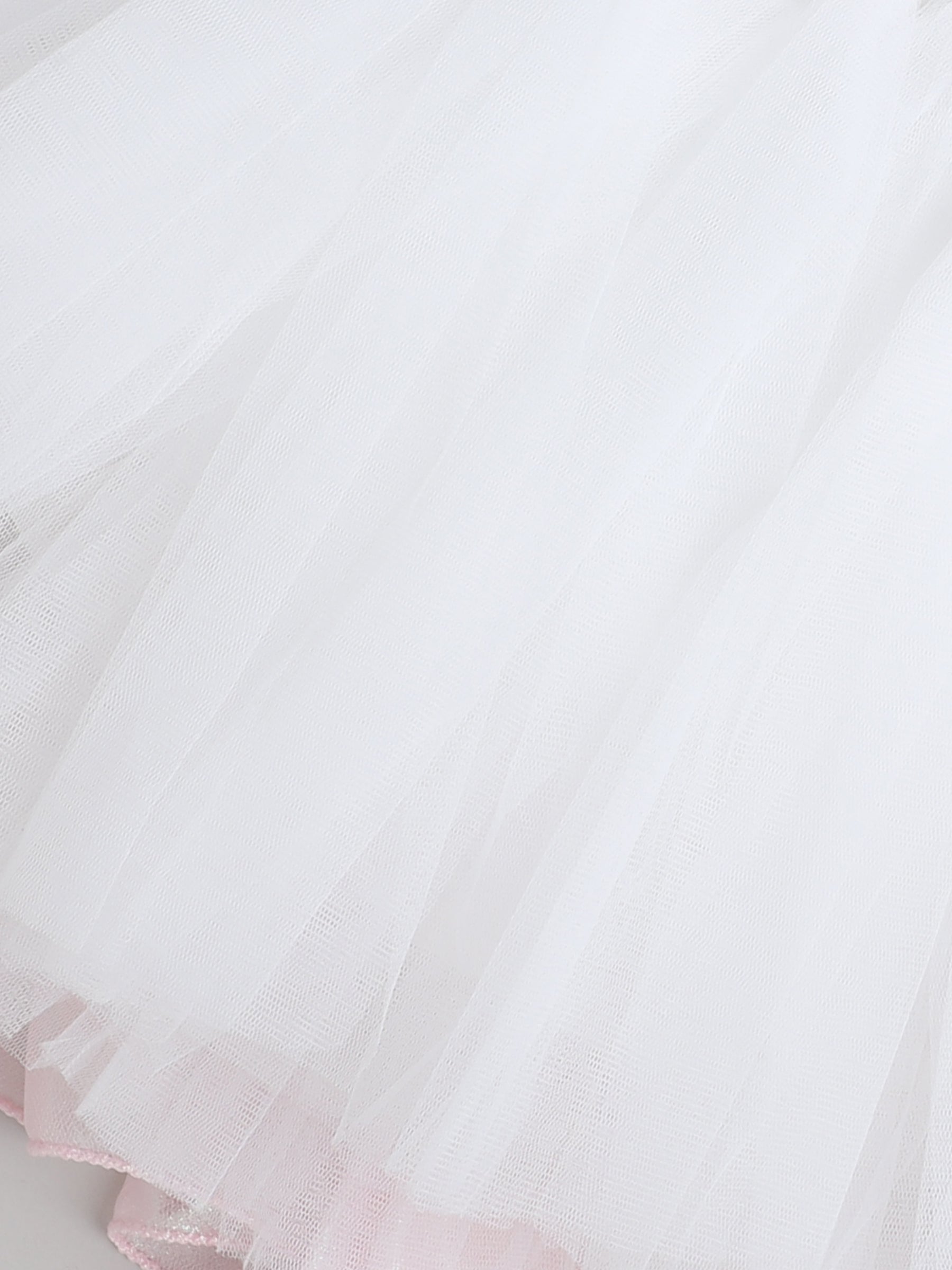 "Shimmering Pastel Ruffle Tutu Frock for Girls – Iridescent Layers with Bow & Floral Detail"