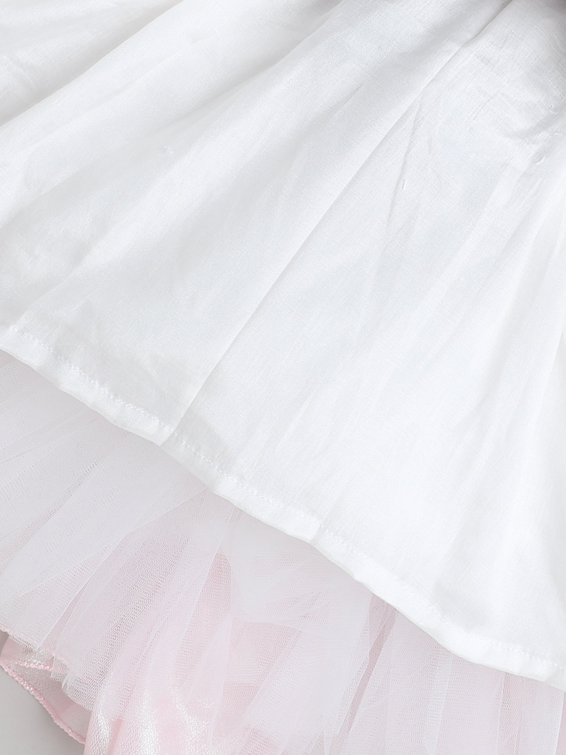 "Shimmering Pastel Ruffle Tutu Frock for Girls – Iridescent Layers with Bow & Floral Detail"