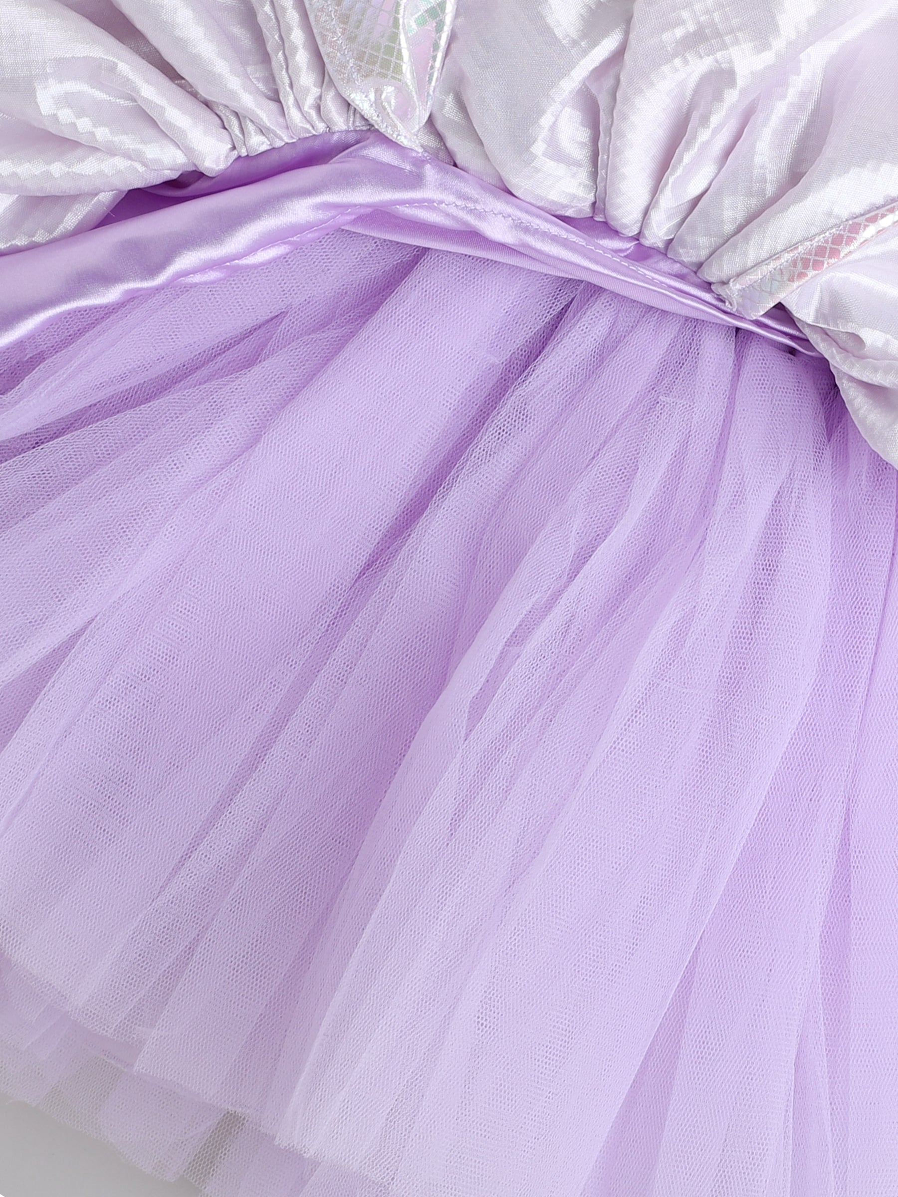 White Shimmer Halter Tulle Dress for Girls – Iridescent Layers with Big Bow