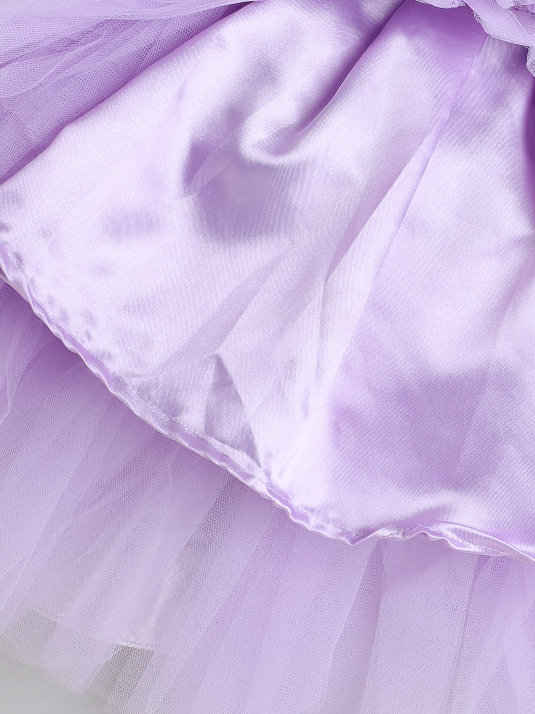 White Shimmer Halter Tulle Dress for Girls – Iridescent Layers with Big Bow