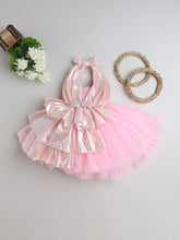 Sparkle Halter Tulle Knee Length Party Dress for Girls – Layered Ruffles with Big Bow