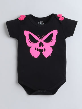 Pink Skull Butterfly Tutu Set for Baby Girls