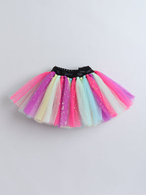 Rainbow Halloween Skeleton Tutu Set for Baby Girls