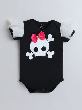 Skull Bow Halloween Tutu Set for Baby Girls