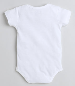 Tiny Miny mee boys printed bodysuit - White