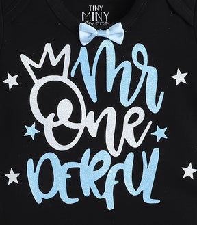 Tiny Miny mee boys printed bodysuit - Black
