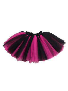 Barbie Theme Baby Girl Outfit Set – White Romper & Pink-Black Tutu Skirt with Accessories