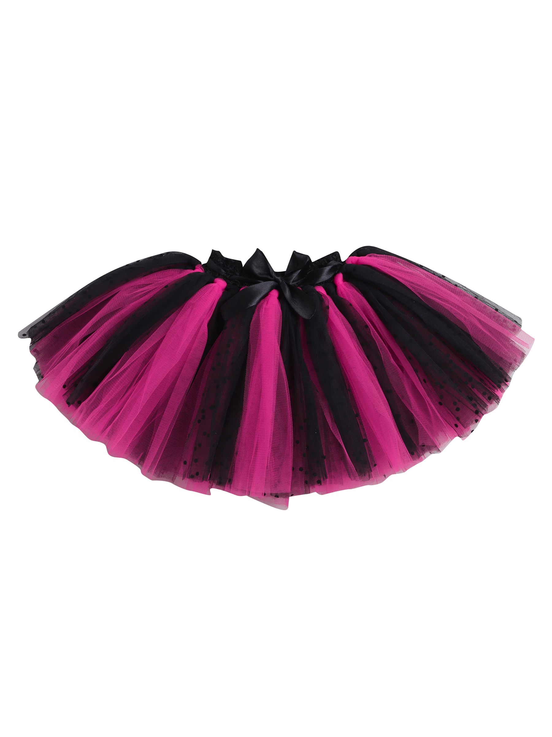 Barbie Theme Baby Girl Outfit Set – White Romper & Pink-Black Tutu Skirt with Accessories