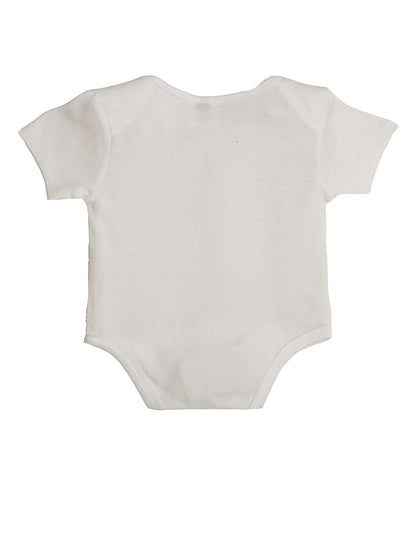 TINY MINY MEE COTTON 1ST BIRTHDAY BABY SHARK DOO DOO BODYSUIT-WHITE & BLUE