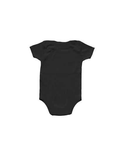 TINY MINY MEE COTTON 1ST BIRTHDAY BOY ATTACHED GALLIES BODYSUIT-BLACK