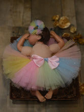 TINY MINY MEE-MULTI CANDY COLOR HEART TUTU SKIRT & HEADBAND-MULTICOLOR