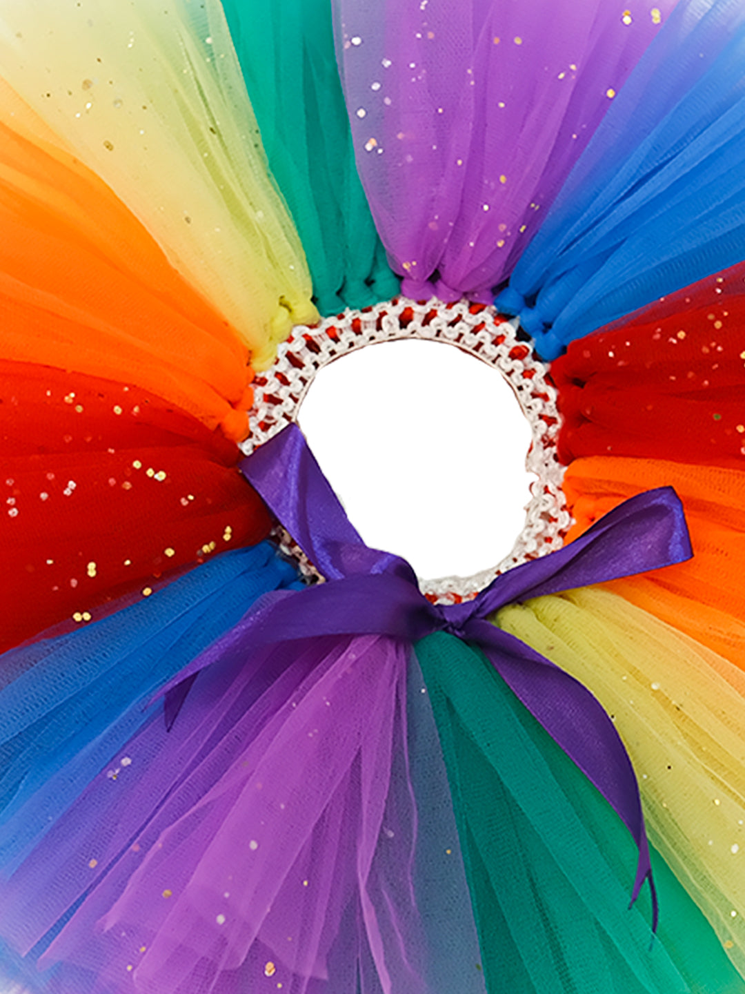 TINY MINY MEE-RAINBOW TUTU SKIRT & HEADBAND-MULTICOLOR