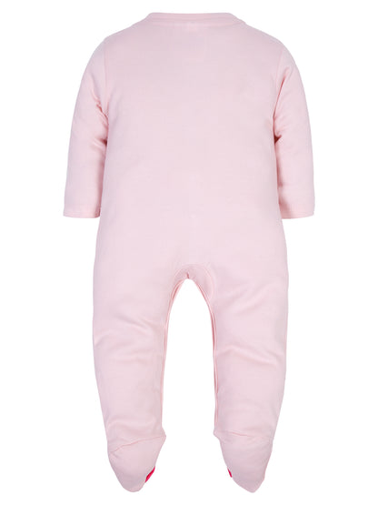 TINY MINY MEE PINK BOW TEADY BEAR SLEEPSUIT SET WITH SHOES-PINK