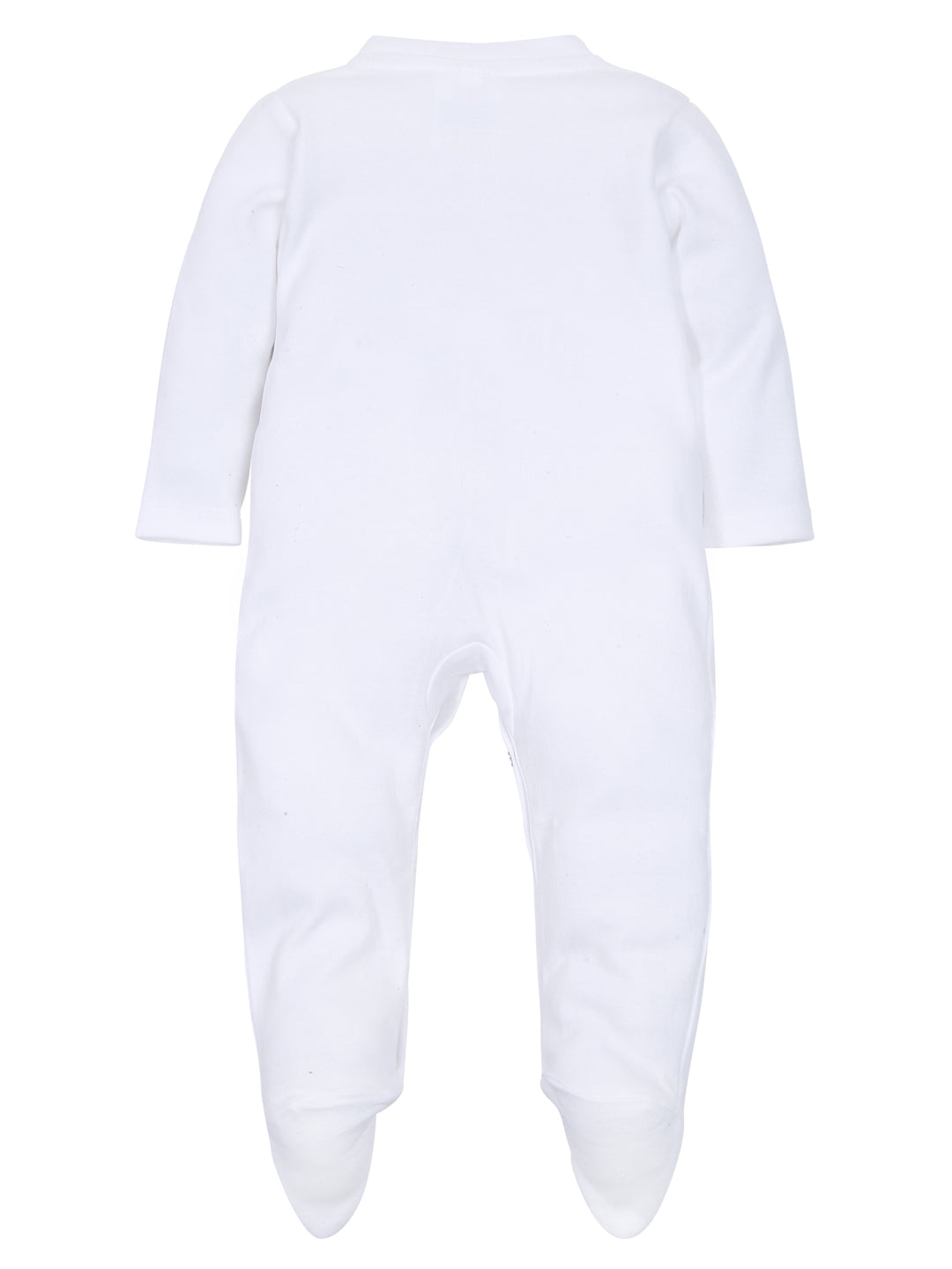 TINY MINY MEE SILVER PRINCE BLUE BOW SLEEPSUIT WITH SHOES-WHITE