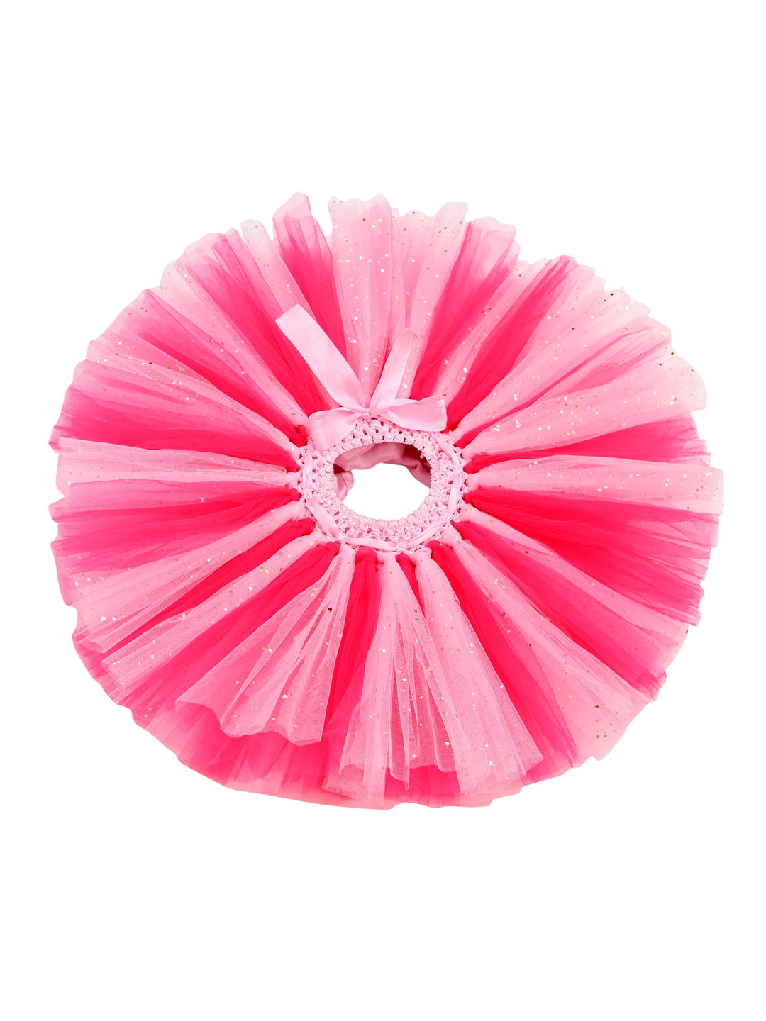 TINY MINY MEE NEON TOUCH BURN FLOWER TUTU SET-NEON PINK & PINK