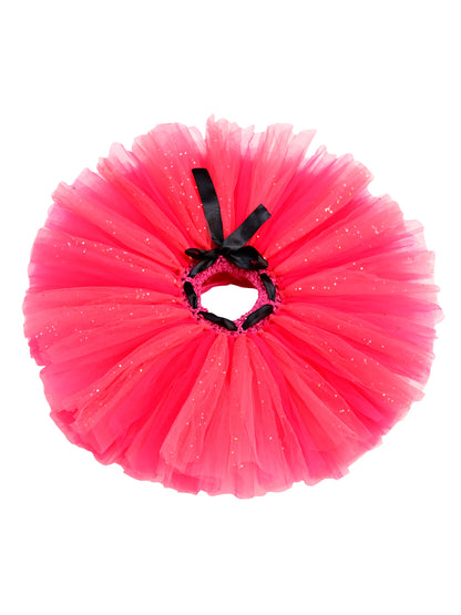 TINY MINY MEE NEON NECTOR DAFFODIL FLOWER TUTU SET - NEON PINK &ORANGE