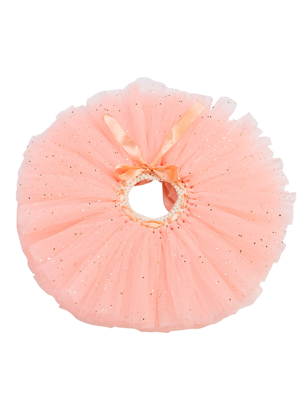 TINY MINY MEE PEACH FLORAL TUTU SET-PEACH