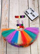 TINY MINY MEE RAINBOW FLORAL TUTU SET -MULTICOLOR