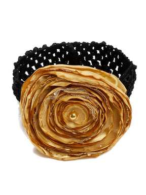 TINY MINY MEE BLACK GOLD FLORAL TUTU SET- BLACK&GOLD