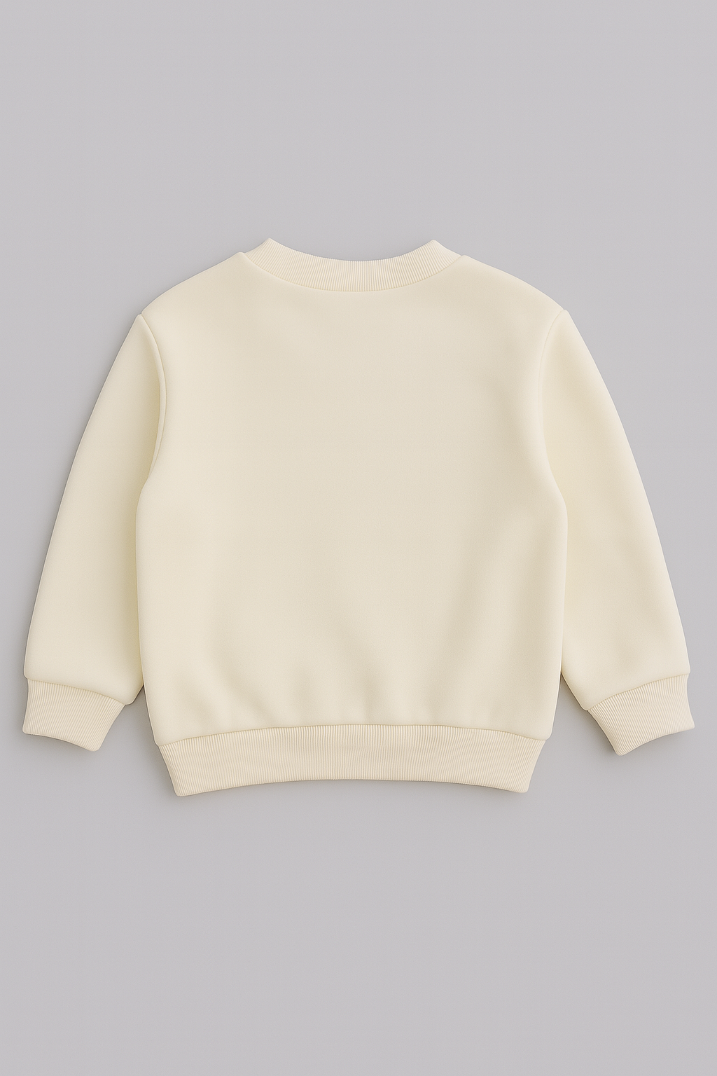 Kids Cream Bow Print Sweatshirt
