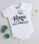 Tiny Miny mee boys printed bodysuit - White